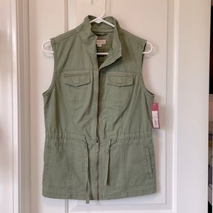 Merona army green vest